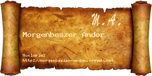 Morgenbeszer Andor névjegykártya